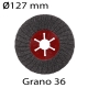 Lija semiflexible plana diámetro 127mm grano 36