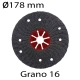 Lija semiflexible plana diámetro 178mm grano 16