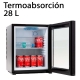 Minibar termoabsorción Galicia Cristal 28L Negro