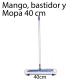 Mopa industrial de algodón 40 cm con palo