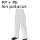 Pantalones desechables plastificados blancos 100uds