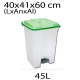 Cubo 45 L pedal y tapa verde