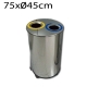 Papelera de reciclaje circular 2 Bocas HL4100