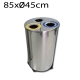 Papelera de reciclaje circular 3 bocas HL4000