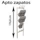 Rack acero para zapatos y zapatillas de trabajo 10 pares