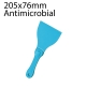 Rasqueta antimicrobial alimentaria 205x76mm azul