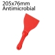 Rasqueta antimicrobial alimentaria 205x76mm rojo