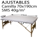 Sábanas desechables ajust SMS 40g 80x210cm 100uds
