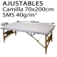 Sábanas desechables ajust SMS 40gr 95x220cm 100uds