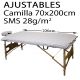 Sábanas desechables súper ajust. SMS 95x220cm 100 uds