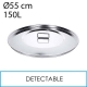Tapa bidón detectable acero inox base reforzada 150L