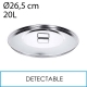 Tapa bidón detectable acero inox base reforzada 20L