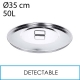Tapa bidón detectable acero inox base reforzada 50L