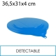 Tapa cubo 12 litros detectable alimentaria azul
