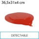 Tapa cubo 12 litros detectable alimentaria rojo