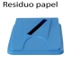 Tapa papelera reciclaje 60/80L 46x32cm azul papel