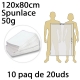 Toallas desechables 120x80cm 200 uds