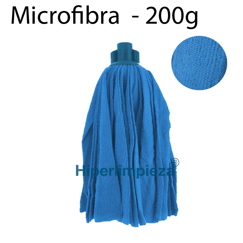 Fregona microfibra, tiras azules