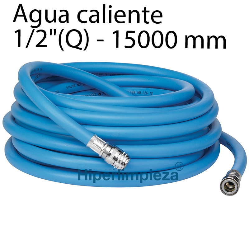Manguera de agua caliente, 1/2(Q), 15000 mm, Azul 93363